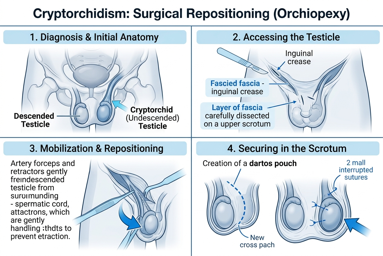 criptorchidismo e fertilità maschile, terapia chirurgia